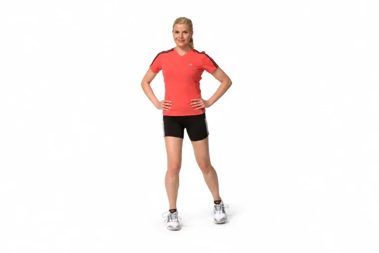 Starting stance only. Use the video and instructions for the alternating front-and-back crossing steps.