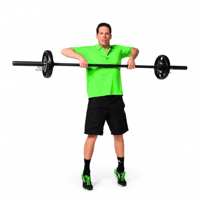 Upright-row finishing position.