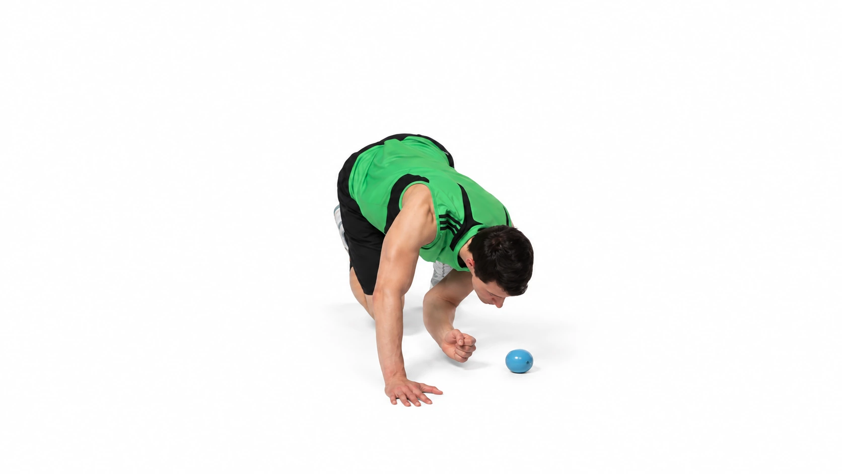 6.96 reference footage: knee and opposite elbow approach while the pelvis rises