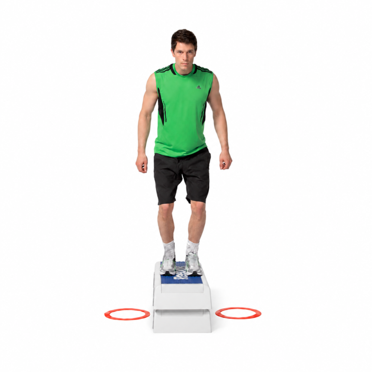 7.101 / 7.102: close-foot box position, with the ground rings on either side.