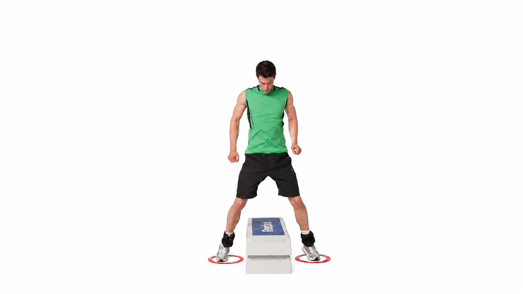 Outward return to the two side rings before the next bilateral rebound; loaded demonstration.