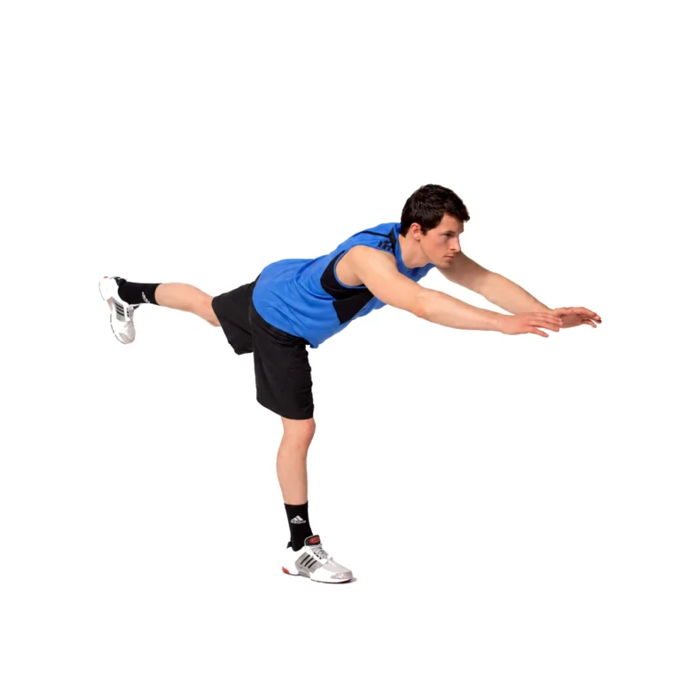 Foundational Control: 7.02: single-leg hip hinge with the free leg reaching behind.